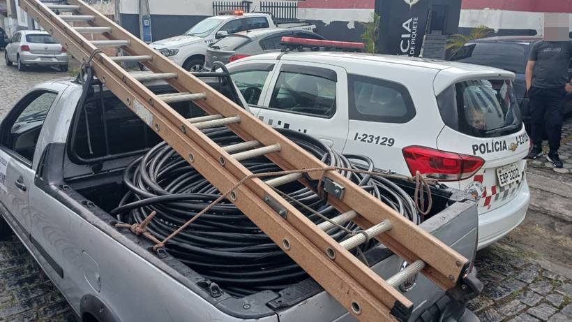 Homens são presos em Delfim Moreira com cerca de R$ 28 mil em cabos furtados