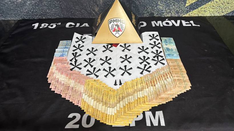 Adolescente é apreendido com mais de 100 pinos de cocaína e R$ 2 mil