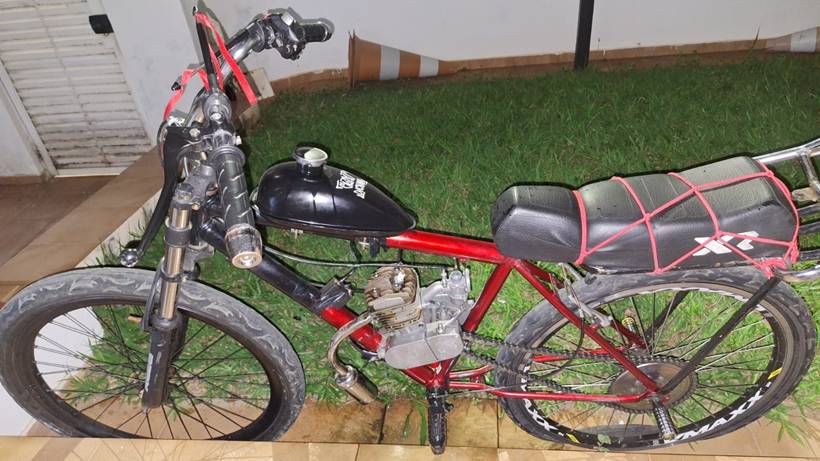 Bicicletas motorizadas irregulares são apreendidas em bairros de Santa Rita do Sapucaí