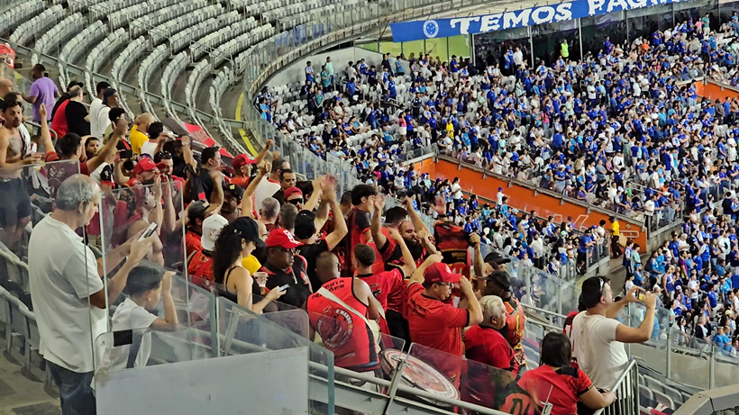 Torcida do Pousão marca presença e comemora vitória sobre o Cruzeiro no Mineirão