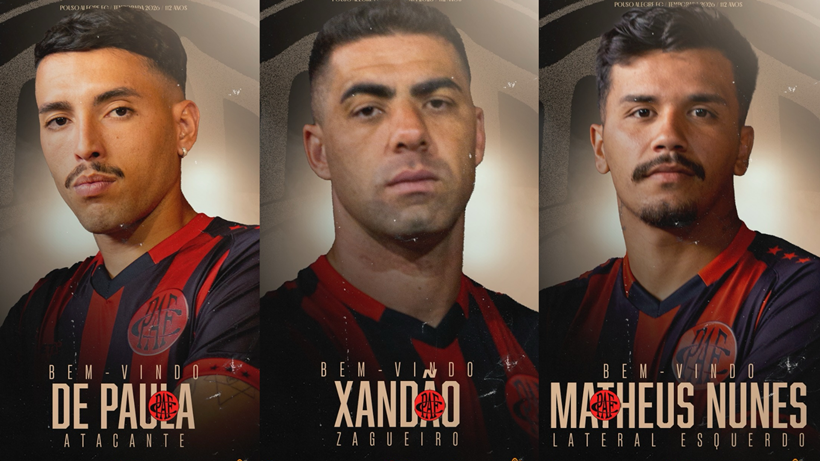 Pousão anuncia mais três reforços e chega a 28 jogadores no elenco
