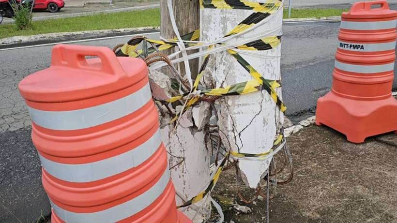 Cemig nega risco após 'gambiarra' flagrada em poste quebrado em Pouso Alegre