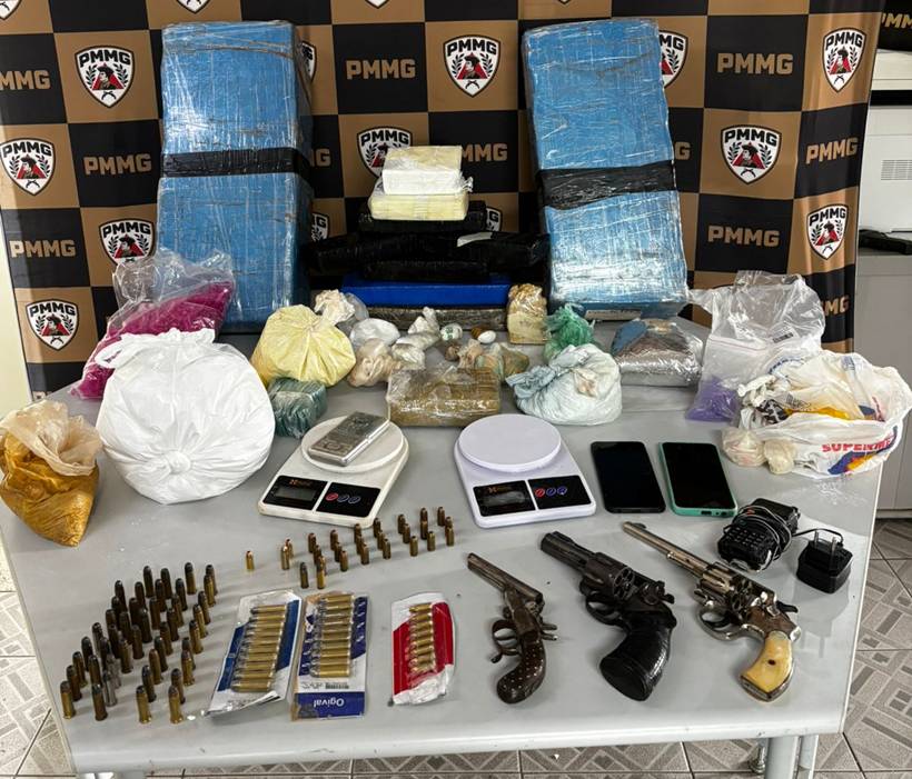 PM faz uma das maiores apreensões de drogas em São Gonçalo do Sapucaí