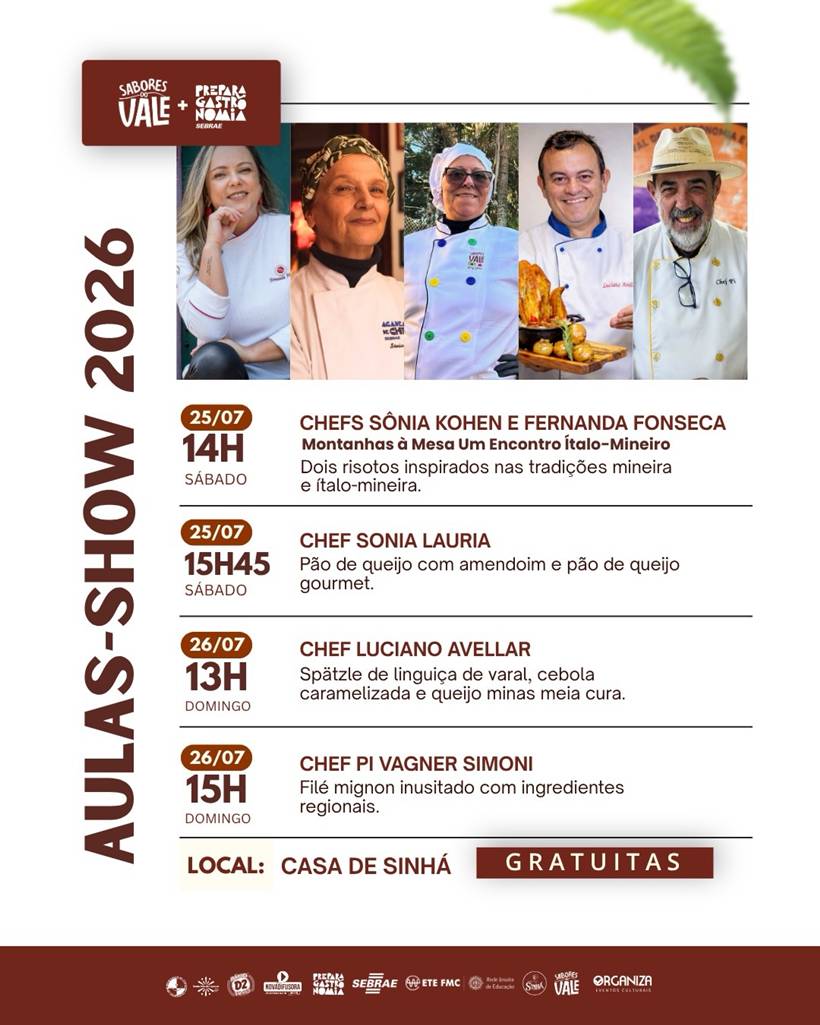 Cozinhas-show e sabores regionais marcam mais uma edição do Festival Sabores do Vale