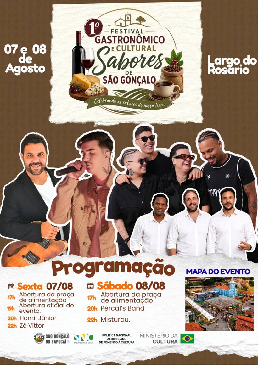 São Gonçalo do Sapucaí promove o 1º Festival Gastronômico e Cultural