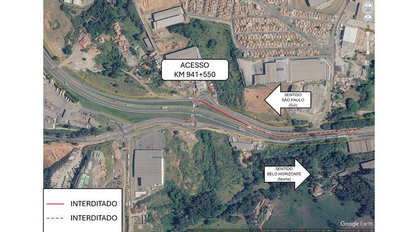 Fernão Dias terá interdições nesta sexta-feira para obras em Extrema e Guarulhos