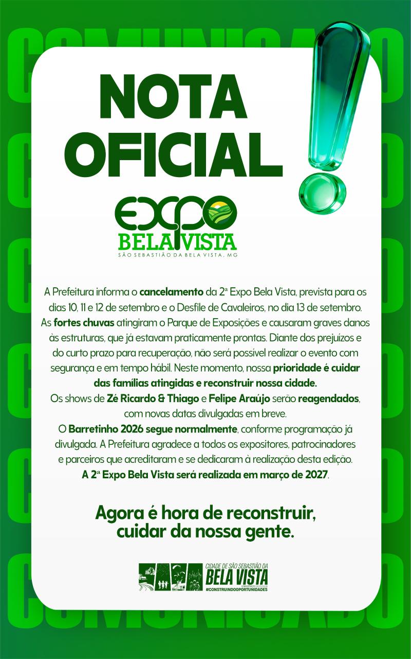 Prefeitura cancela Expo Bela Vista e Desfile de Cavaleiros após estragos das chuvas