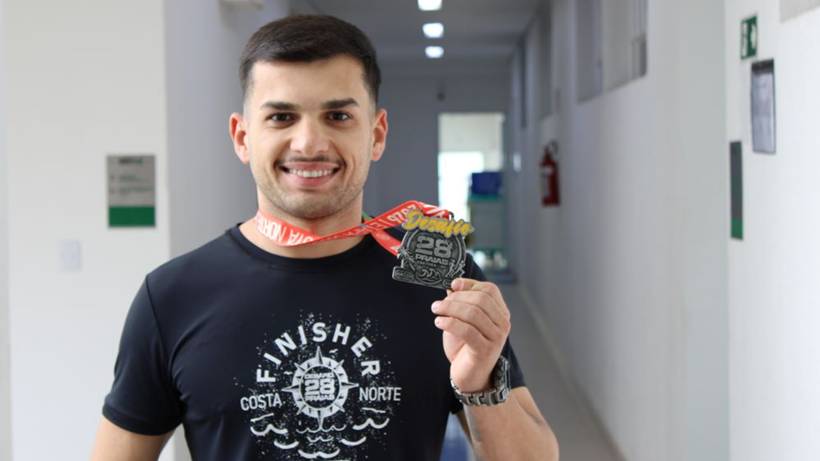Universitário conquista terceira colocação na maior prova de corrida de trilha do Brasil