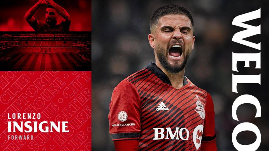 Ídolo do Napoli, Insigne fecha acordo com Toronto FC e será jogador mais bem pago da MLS. Imagem: reprodução Toronto FC