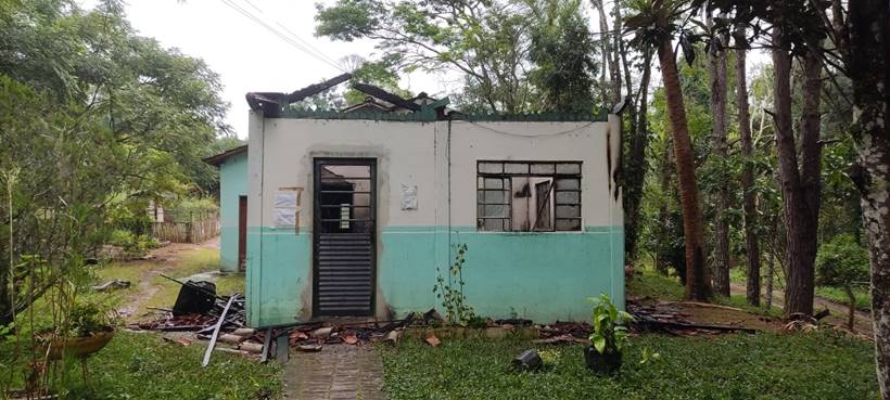 Escritório do Parque Municipal de Pouso Alegre é furtado e incendiado. Foto: reprodução prefeitura