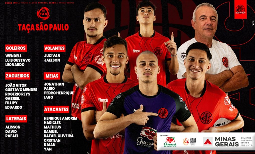 Pouso Alegre FC vai representar o Sul de MG no Campeonato Mineiro Sub-20, sul de minas