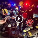 Impressionante: Vídeo mostra carreta tombando em carros no Sul de MG