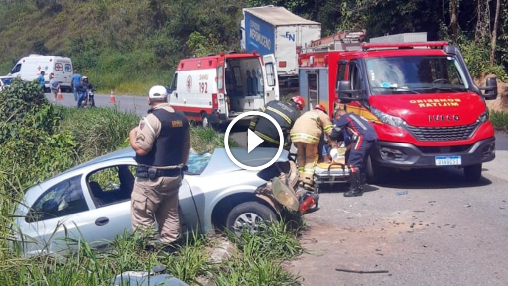 Homem fica preso nas ferragens em acidente na serra de Bom Repouso