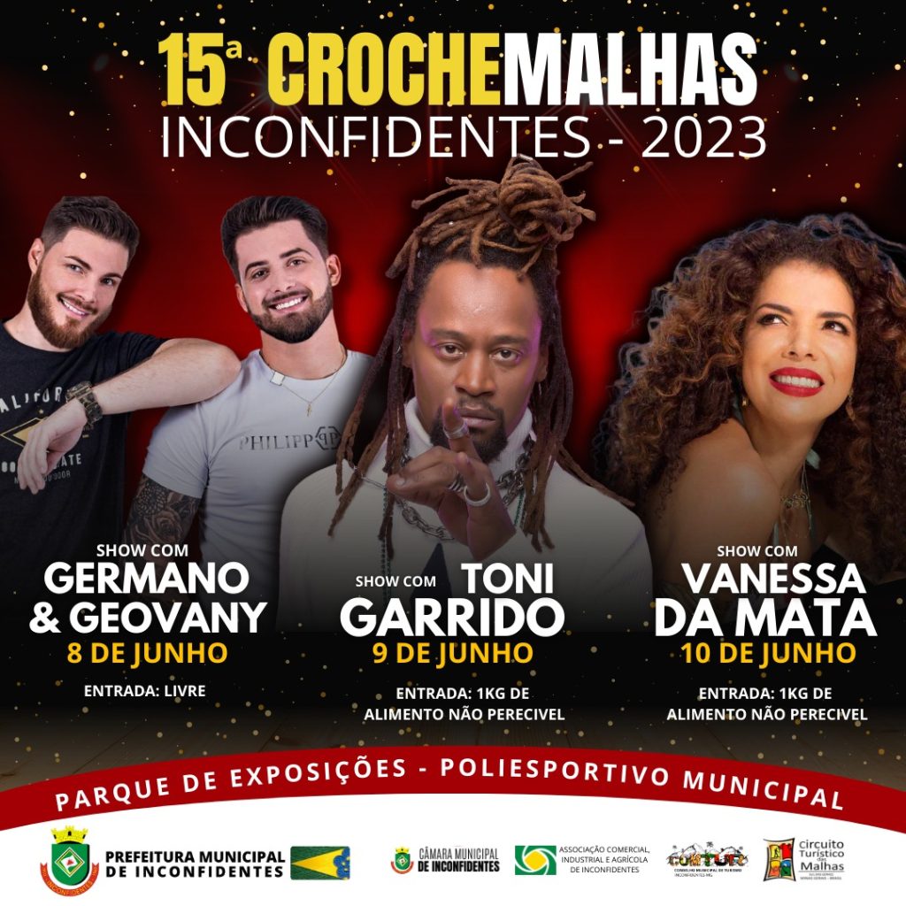 Crochemalhas terá Vanessa da Mata e Toni Garrido em Inconfidentes