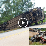 Acidente deixa morto e feridos na BR-267: ônibus parou em fiscalização minutos antes