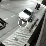 Câmera flagra homem tentando arrombar restaurante em Pouso Alegre