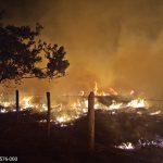 Incêndio de grandes proporções mobiliza ação conjunta em Inconfidentes