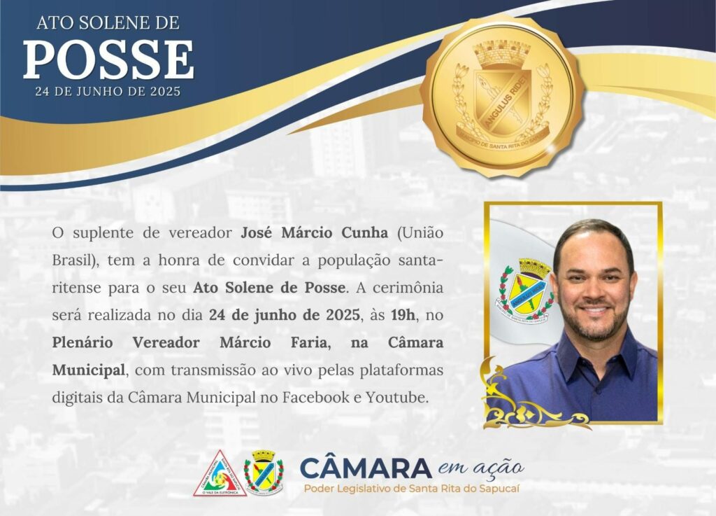 José Márcio Cunha assume vaga na Câmara, após renúncia por polêmica de laxante em água