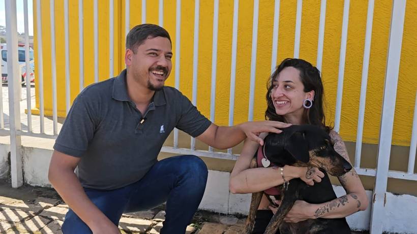 Cadela é localizada após desaparecer em acidente na Fernão Dias e tem reencontro emocionante com tutora