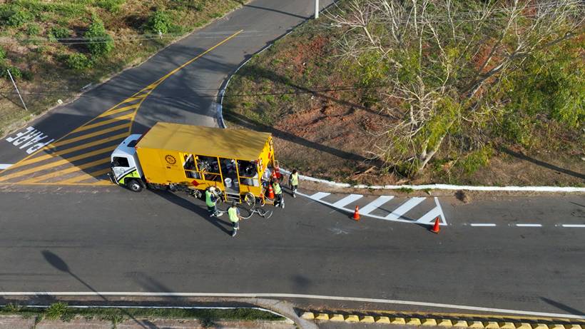 Obras na avenida do Horto Pouso Alegre