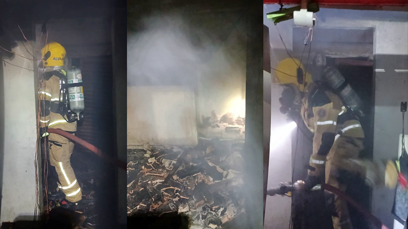 Após moradora se descuidar com álcool e fogareiro, casa é destruída por incêndio