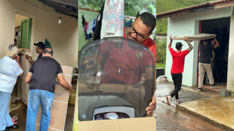 Prefeitura entrega móveis novos para famílias afetadas por enchentes em S. S. da Bela Vista