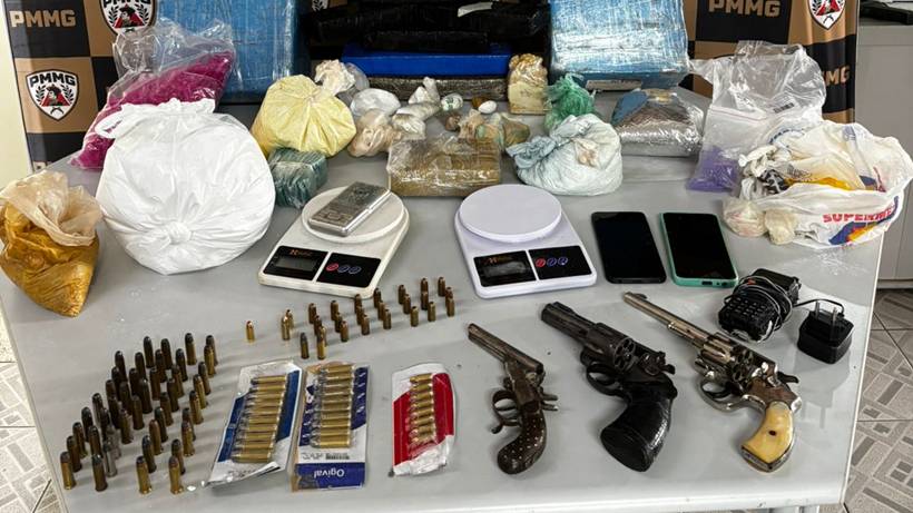 PM faz uma das maiores apreensões de drogas em São Gonçalo do Sapucaí