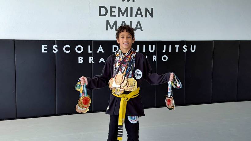Aos 9 anos, menino de Pouso Alegre acumula 38 medalhas no jiu-jitsu e sonha em ser policial federal
